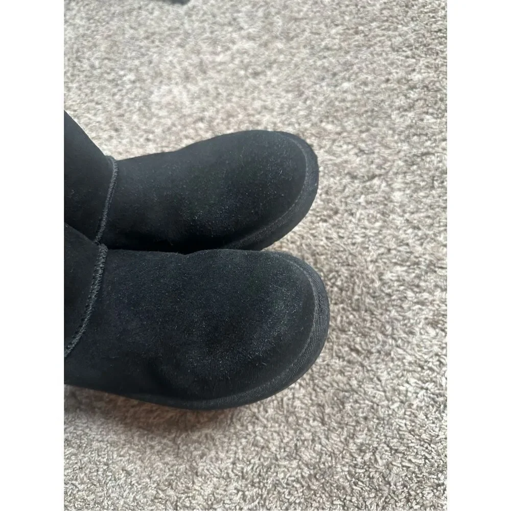 Koolaburra By UGG Koola Mini II Boots Black/Cheetah Print Zip Up Women's 4 Cozy